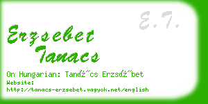 erzsebet tanacs business card
